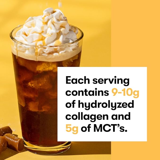 Perfect Keto Collagen Peptides Protein Powder with MCT Oil, Hydrolyzed Collagen, Type I & III Supplement, Gluten Free Grass Fed, Low Carb, Keto Coffee Creamer, Collagen for Women & Men, Peanut Butter