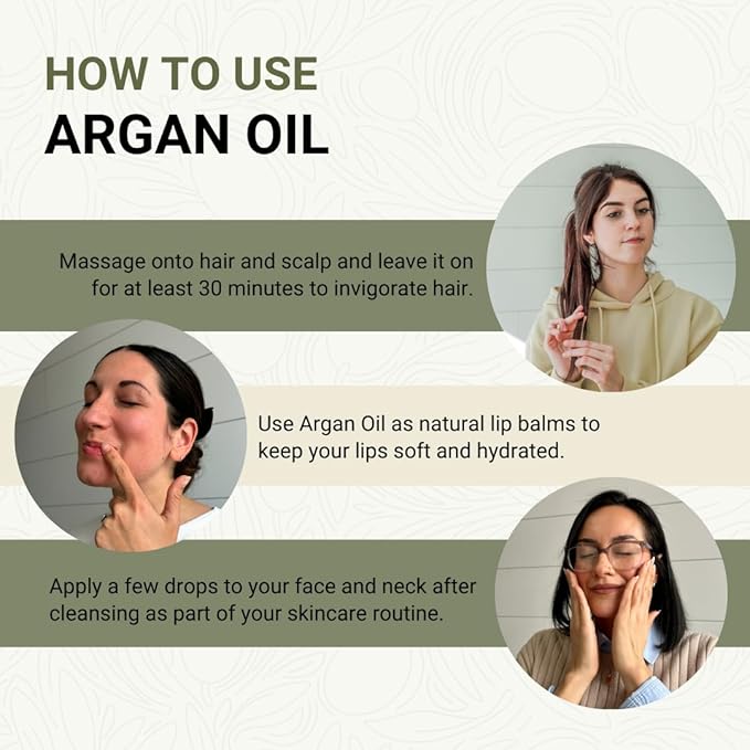 Nature Packaged Argan Oil for Hair Growth Oil 1 Gallon (Aceite de Argan) - 100% Pure Cold Pressed Moroccan Oils - Suitable for Colored & Damaged Hair, Face, Body Oils, Nail & Scalp