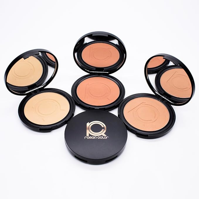 Makeup Beauty Pressed Powder foundation Compact Full Coverage Foundation Skin Care Face Makeup Essentials Contour Palette Setting Powder fit me powder foundation makup 0.49 OZ (Kale, 0.49 OZ)