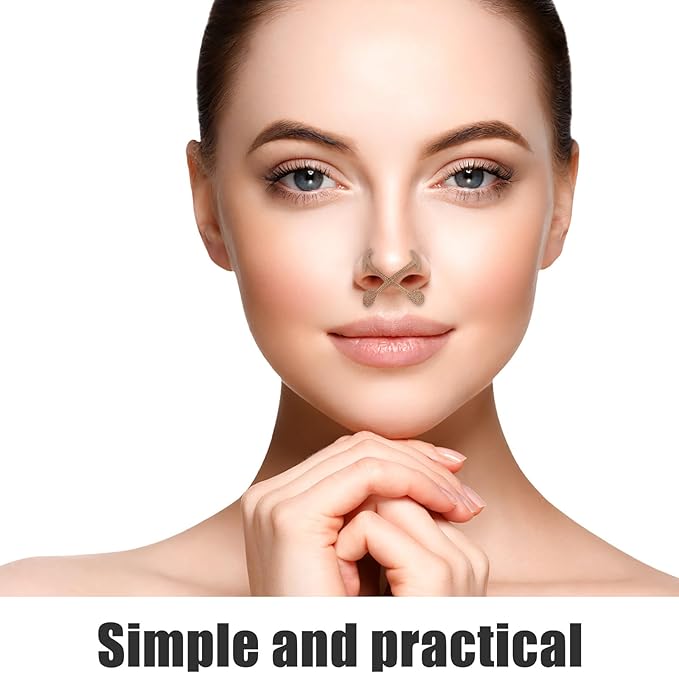 Luxshiny 10pcs Elastic Wing of Nose Corrector Strips Self-Adhesive Nose Shaping Stickers for Wide Nostrils Home Use