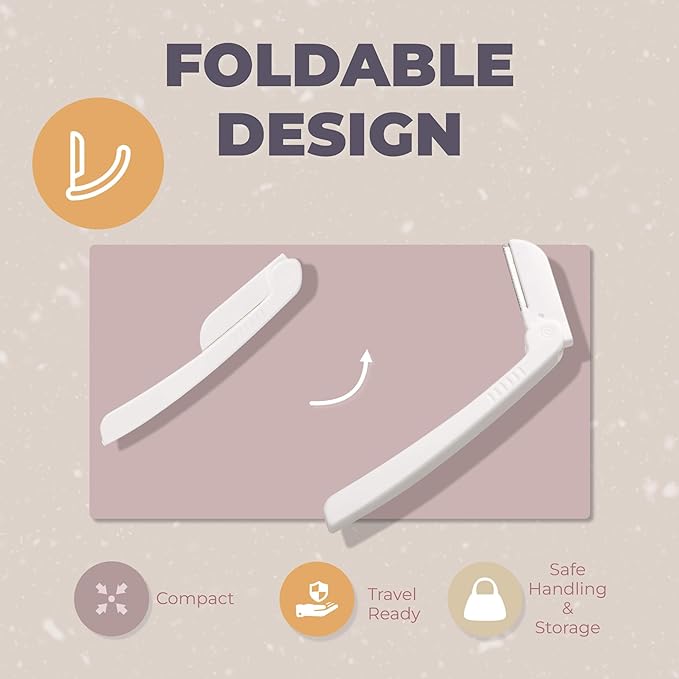 Jasclair Dermaplaning Razor (6 Count) – Face Razors for Women for Peach Fuzz, Eyebrow Shaping & Gentle Exfoliation – At-Home Facial Shaver for Smooth Skin and Flawless Makeup Prep