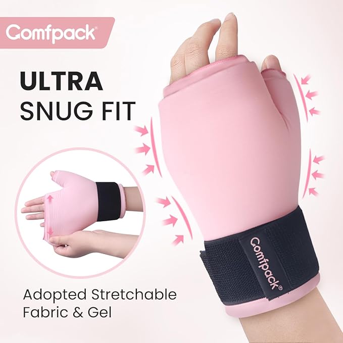 Hand Ice Pack Glove for Arthritis Pain Relief, Wrist Ice Pack Wrap for Carpal Tunnel, Reusable Gel Cooling Glove for Tenosynovitis, Swelling, Surgery, Tendonitis