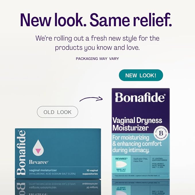 Revaree by Bonafide. Vaginal Moisturizer with 5mg Hyaluronic Acid. — 1-Month Supply (10 Inserts)