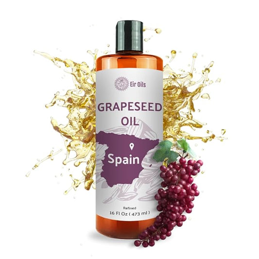 Nature Packaged Grapeseed Oil - Pure Grapeseed oil for Skin - 100% Pure Carrier Oil for Hair, Face, and Skin - Direct from EIR Oils in the Beautiful Spanish Countryside (16 oz)