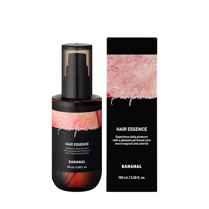 2-in-1 Korean Hair Perfume Oil & Serum with Morrocan Argan Oil & 12 Amino Acids for Dry, Damaged, Glass Hair Shine & Frizz-Control – Paraben & Alcohol-Free – Peach Floral Musk – 100ml / 3.38 fl oz