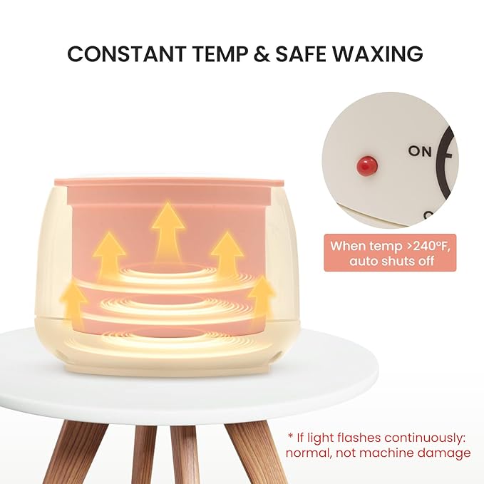 250ml Mini Waxing Kit for Women, Hard Wax Kit for Hair Removal, Waxing Kit for Bikini, Underarms, Eyebrows, Face, Compact for Teen Girls or Students Starters, Sensitive Skin, Dorms & Home Use