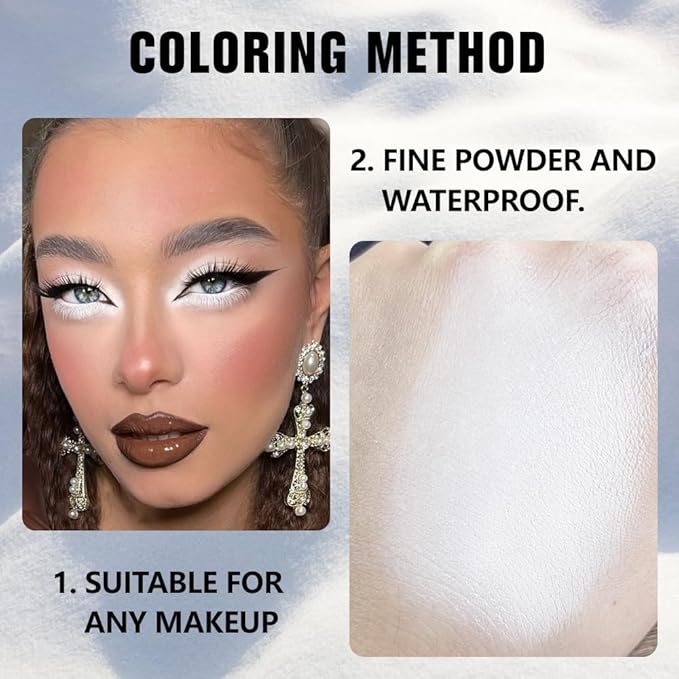 Matte Singe Eye Shadow Palette Makeup, Matte White Monochrome Eyeshadow For Older Women, Mini Pressed Monochrome Pigmented Waterproof Sombras Para Ojos, Vegan, Talc, Paraben & Cruelty Free