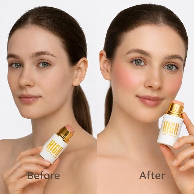 Contour Sticks Makeup Set, For Tan Skin, Vegan Formula, Creamy, Blendable, Lightweight, Non-Greasy-Wear,Luxury Cream Contour Stick,HIGH COSMETIC AGENCY (Blush Shy)