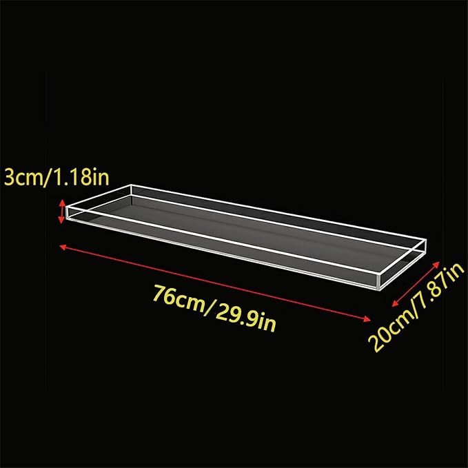 Clear Acrylic Bathtub Tray – Waterproof & Stylish Bath Caddy | Luxury Tub Tray for Relaxation (29.9" x 7.87" x 1.18")