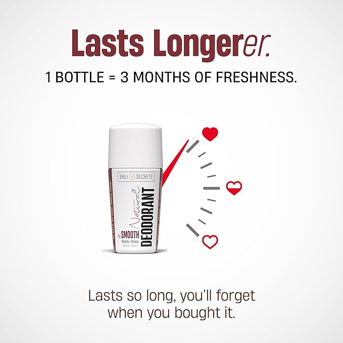 Bali Secrets Natural Deodorant for Women & Men. Nonsense Free. Clean Formula for Sensitive Skin. Strong & Reliable Odor Protection. No Synthetic Aluminum. Organic & Vegan [THE SMOOTH]