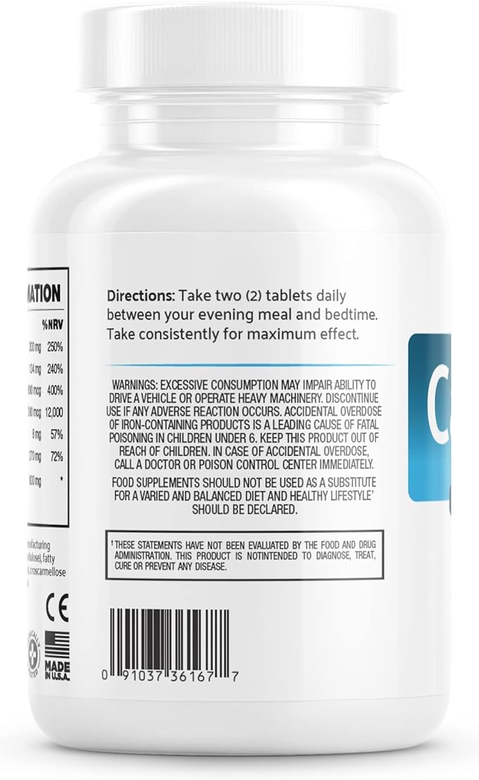 Natural for Natural Itching, Crawling, Tingling and Agitated Leg with Iron, Magnesium, and Valerian Root (60 Tablets)…