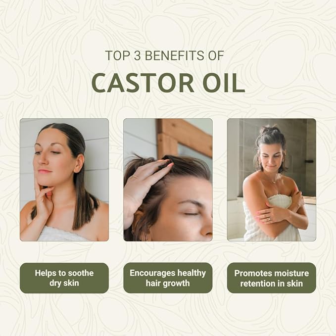 Nature Packaged Organic Castor Oil Direct From India - Cold Pressed Castor Oil For Face, Hair Growth, Eyelash Serum, Eyebrow - Skin and Face Moisturizer and Detox - Hexane Free 4 Gallon