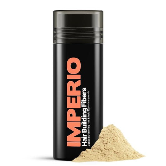 IMPERIO Hair Building Fibers for Thinning Hair - 26g Premium Hair Fibers for Women & Men in Hairdresser Quality - Hair thickening in less than 20 seconds (Light Blonde)