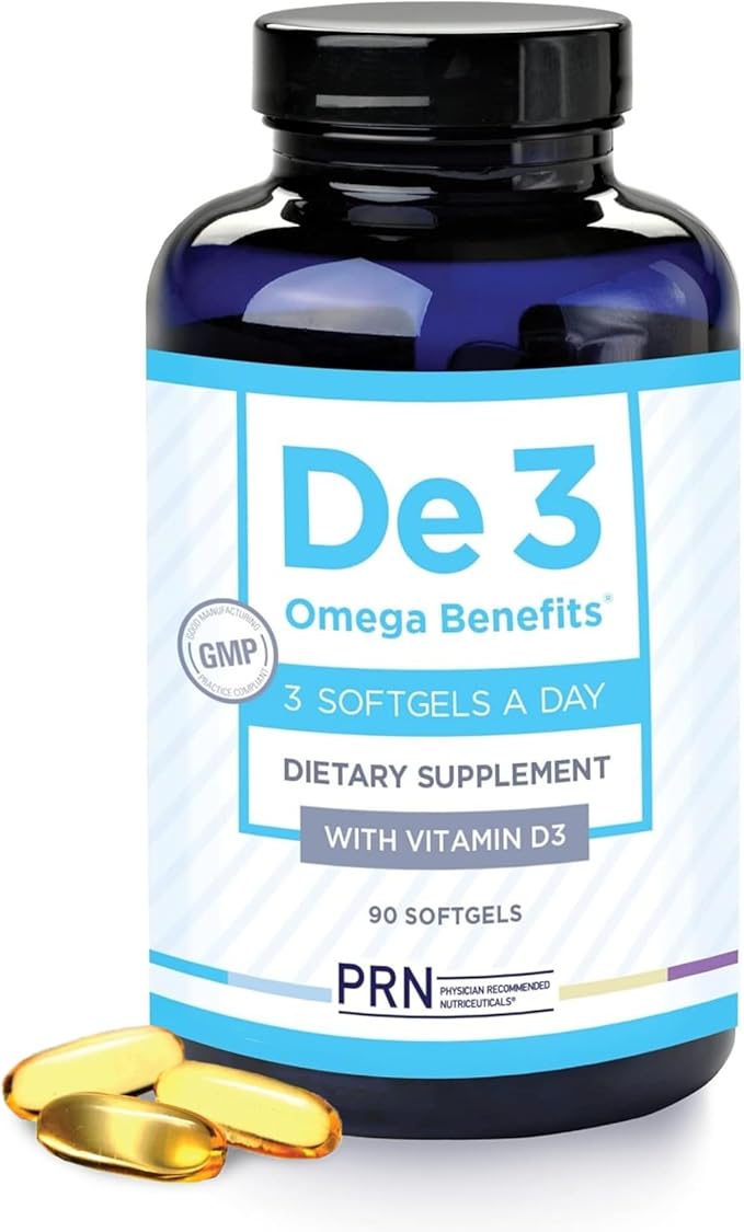 De3 Dry Eye Ultra Pure rTG Omega 3 – Support for Dry Eyes - 2400 mg EPA & DHA – New & Improved-Burpless-3 per day serving, 1-month supply
