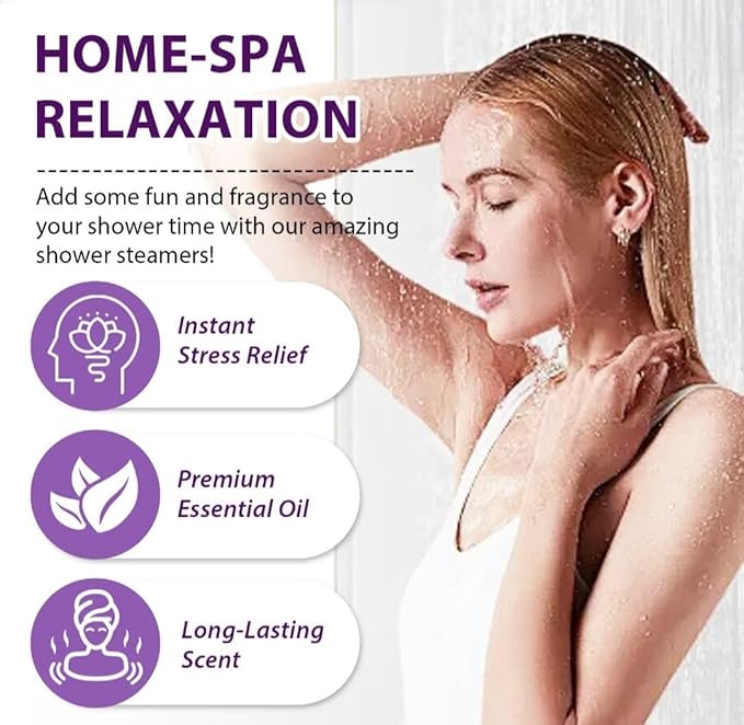 ADMATI Shower Steamers Luxury Aromatherapy for Self-Care, Valentine's and Birthday - 8 Scent Variety Pack Gift Canister with Essential Oils, Effervescent Tablets, All Natural