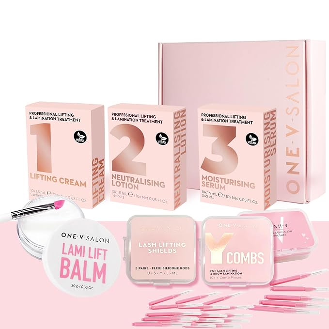 Brow Lamination & Lash Lift Professional Limited Edition Kit – ONE V SALON PRO – Up to 30 Applications – UK Made – Vegan & Cruelty-Free