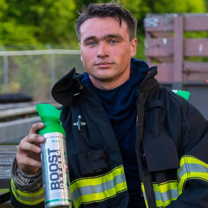 Boost Oxygen Large Natural 10 Liter Canister | Respiratory Support for Aerobic Recovery, Altitude, Performance and Health (4 Pack)