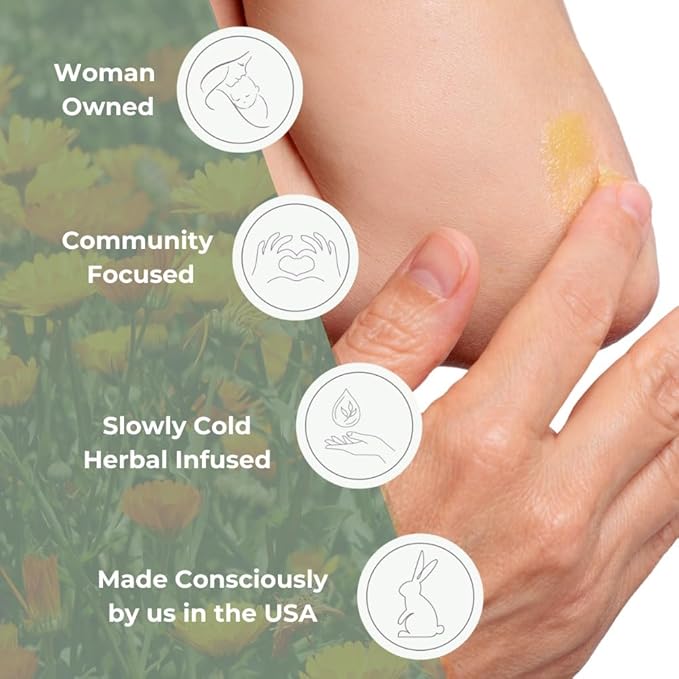 Ora's Amazing Herbal All Purpose Salve, Herbal Healing Skin Balm with Tea Tree, Natural Cream for Dry Cracked Hands, Comfrey Calendula Plantain Thyme Beeswax, Soothing Itch Relief, 4 oz