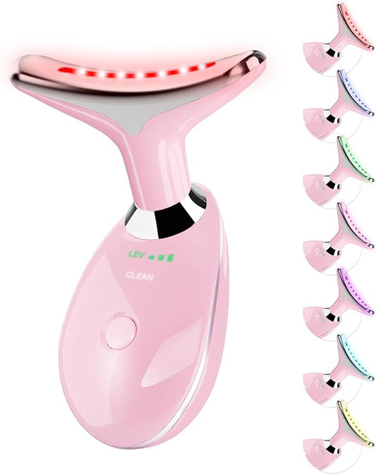 Facial Massager, Portable Face Neck Massager Wand for Skin Care(Light Pink)