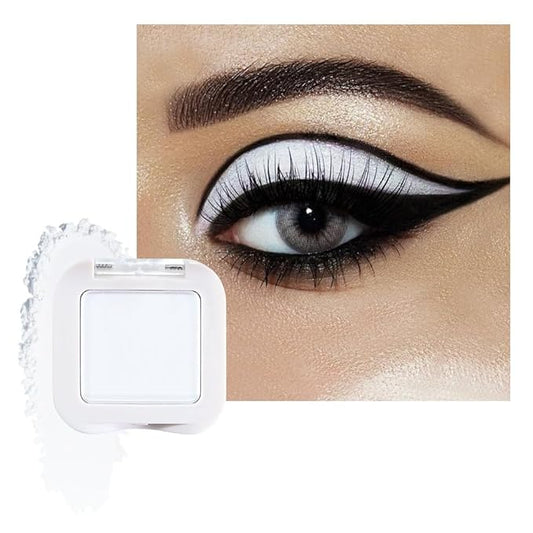 Matte Singe Eye Shadow Palette Makeup, Matte White Monochrome Eyeshadow For Older Women, Mini Pressed Monochrome Pigmented Waterproof Sombras Para Ojos, Vegan, Talc, Paraben & Cruelty Free