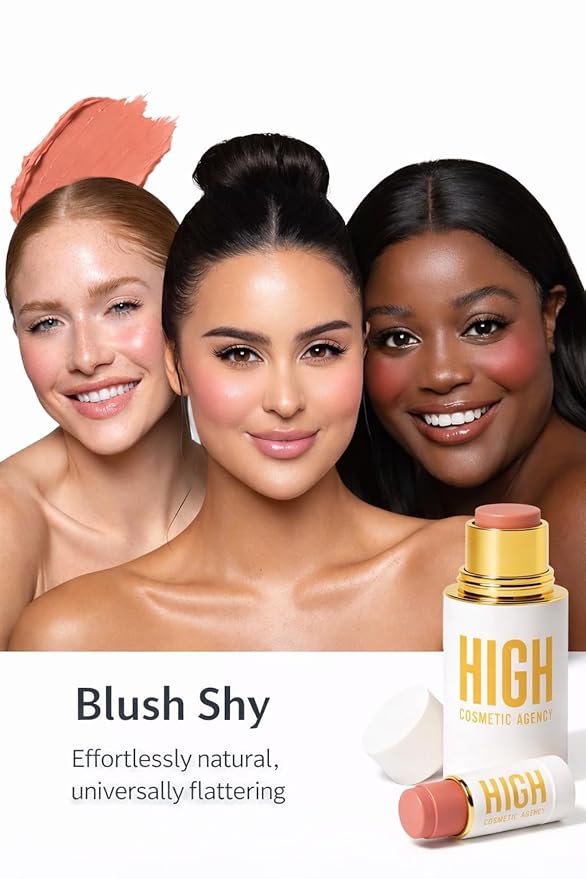 Contour Sticks Makeup Set, For Tan Skin, Vegan Formula, Creamy, Blendable, Lightweight, Non-Greasy-Wear,Luxury Cream Contour Stick,HIGH COSMETIC AGENCY (Blush Shy)