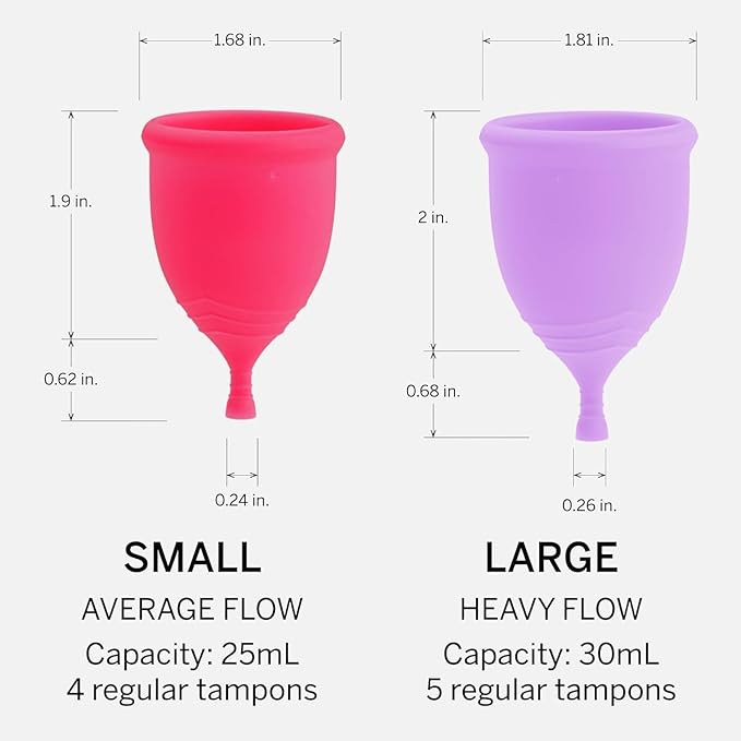Pixie Menstrual Cups with Sterilizer - The Most Comfortable Soft Reusable Period Cup - Kills 99.9% of Germs with Clean Steam - Wash Your Cup in 3 Minutes! - Compact Sanitizer Kit for Feminine Care