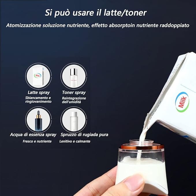 Handy Nano Mist Sprayer with Skin Analyzer Moisture Tester, Portable Facial Atomization Eyelash Extensions Steamer Mister,Mini Cool with Large Capacity,Face Moisturizing,Hydration Refreshing