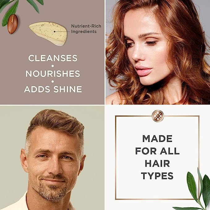 ARGAN MAGIC Hair Care Essentials Trio - Shine Boosting Shampoo | Moisturizing Conditioner | 10 in 1 Leave in Spray | Restores Shine & Elasticity | Hydrates | Detangles | Made in USA (32 oz / 8 oz)