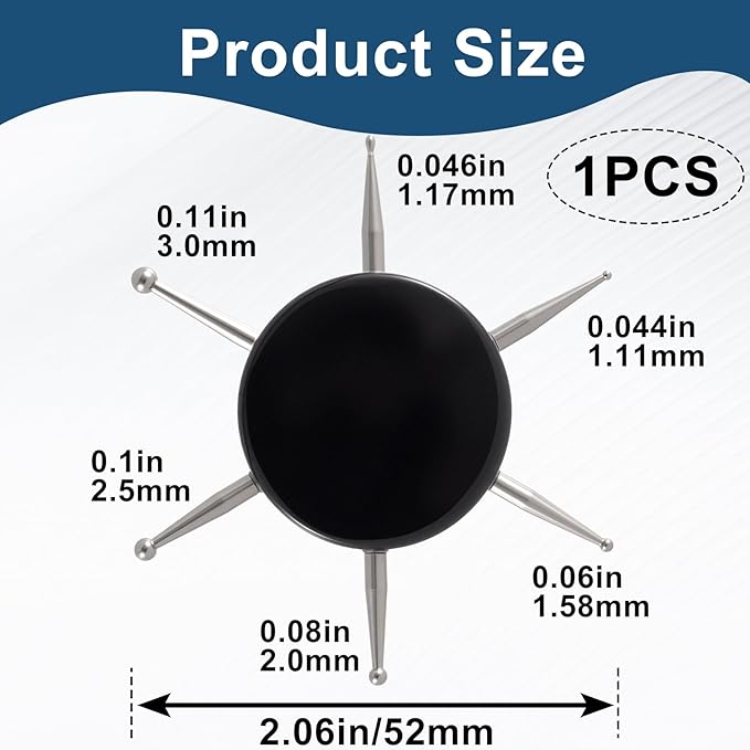 Nail Dotting Tools, Nail Art Dotting Tool, Metal Nail Dot Tool, Professional Nail Art Pens for Nail Design Manicure Embossing, Tracing, Painting (Black, 1 Pcs)