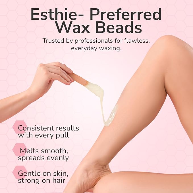 WAXXED Cream Hard Wax Beads 2.2LB – Professional Cream Hard Wax for Hair Removal – Titanium Dioxide Infused Wax Beads for Sensitive Skin – Smooth Application & Clean Removal – Salon & Home Use