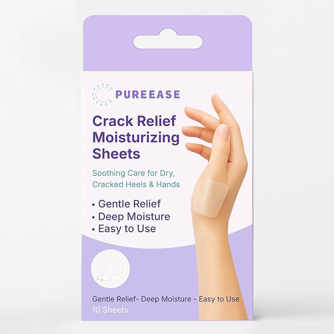 Cracked Skin Repair Sheets for Dry Heels, Fingers & Hands – Soft Barrier Stickers for Moisture Lock & Skin Recovery – Waterproof, Hypoallergenic, Invisible – 10 Sheets