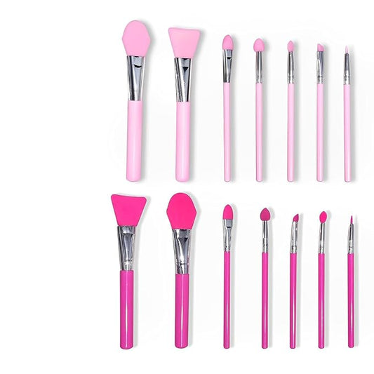 2 set Silicone Makeup Brush Applicator Kit,Reusable Silicone Epoxy Resin Applicator Sticks,Hairless Moisturizers, Body Lotion and Body Butter Applicator Tools.