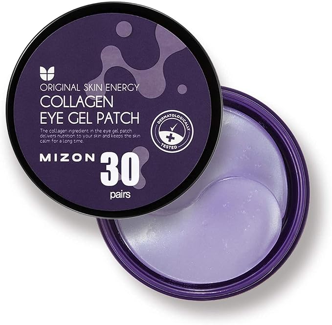 MIZON Marine Collagen Eye Gel Patch with Hydrolyzed Collagen, Caviar, and Chamomile for Firming, Nourishment, and Wrinkle Care- Korean Eye Mask– 60pcs –