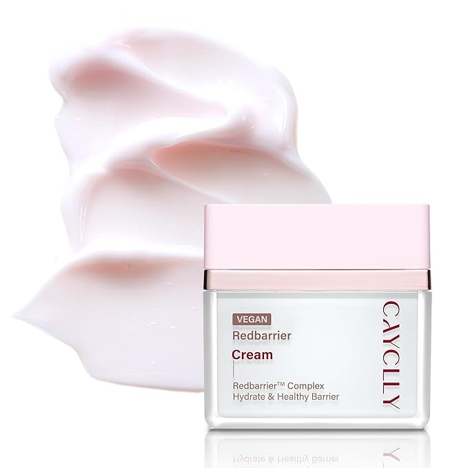 CAYCLLY Redbarrier Cream | Anti-Aging Face Moisturizer with Peptides & Ceramides for Wrinkles & Skin Barrier Repair | Vegan Korean Skincare to Firm, Hydrate & Restore Radiance, 1.69 fl. oz.