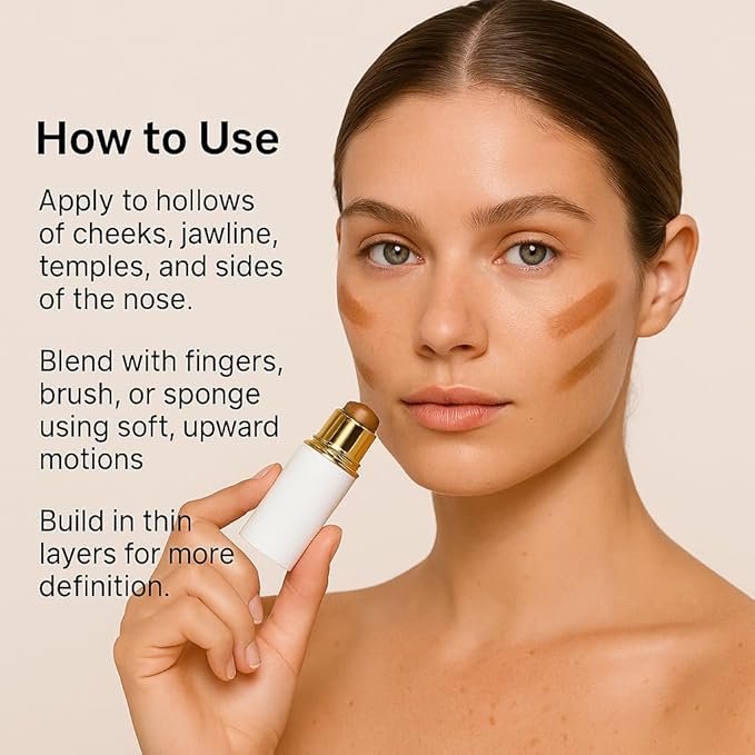 Cinnabar Contour Stick & Bronzer Powder – Matte, Buildable, Long-Wear Bronzing,Contour Stick Powder, Smooth Seamless Blend,HIGH COSMETIC AGENCY(Bronzer Cinnabar)