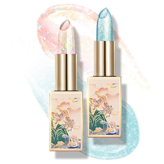CATKIN Lip Balm Color Tinted Changing Lipstick Ultra Hydrating Lip Moistrurizer Lip Care with Vitamin E Nourishing For Cracked & Dry Lips 0.12 oz 2pcs (01+08)