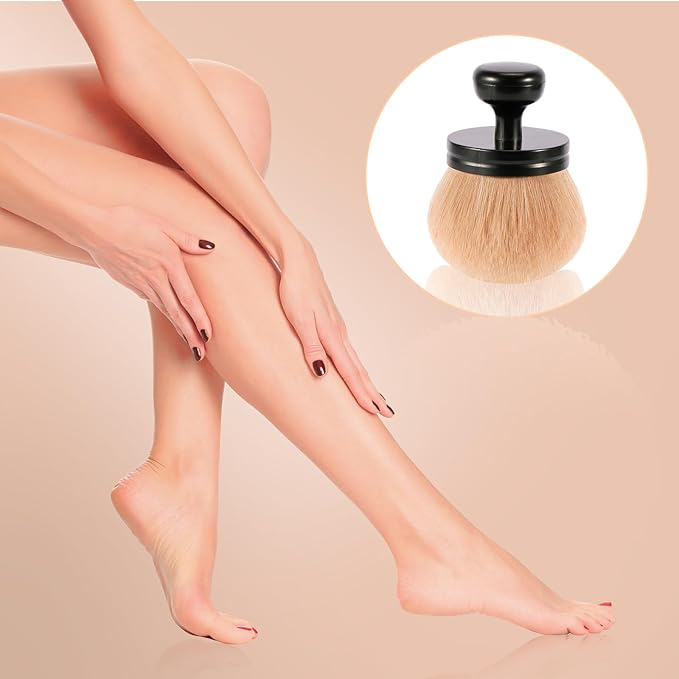 UNIMEIX 3 Inch Sunscreen Applicator Self Tanner Brush Body Makeup Brush Kabuki Blend Applicator Spray Tan Blending Beauty Brush for Body Coverage Perfector