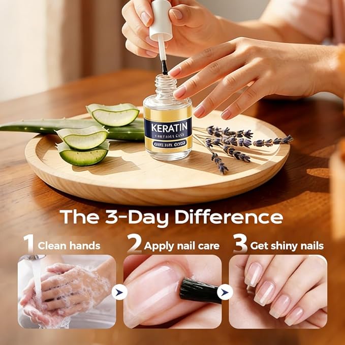 Keratin Nail Care Oil,2026 New Moisturizing Cuticle Oil for Strong Nail,Intensive Repairs Dry & Weak Nails (Oil/1pcs)