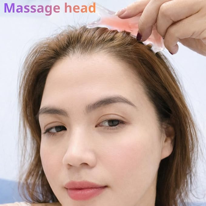 Pink Gua Sha & Massage Comb Set – Massage Tool for Neck, Eye, and Head Massage – Stress Relief, Lifting, and Meridian Therapy Tool for Relaxation – Perfect Self Care Gift for Women & Men