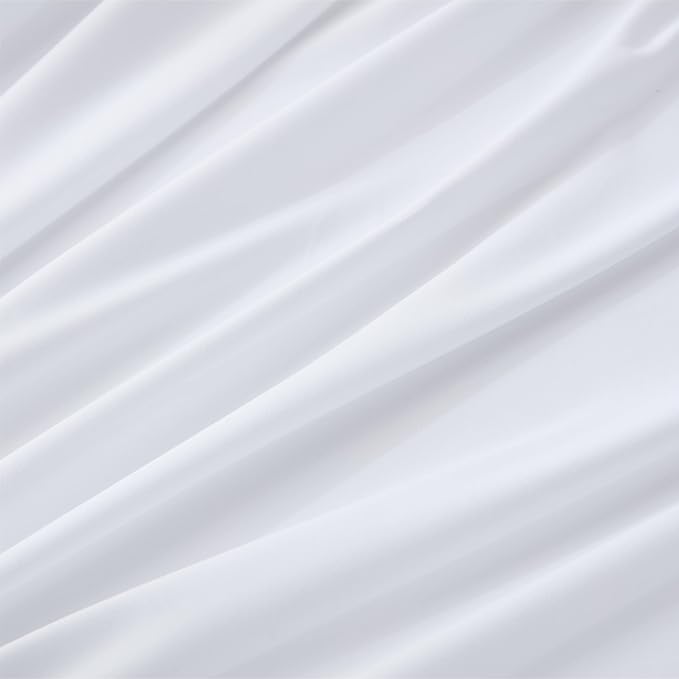 Maple&Stone King Flat Sheet 6 Pack,Premium Soft & Breathable,Brushed Microfiber Fabric, Anti-Shrinkage & Non-Fading,Bulk Flat Sheets Only King Size (White)