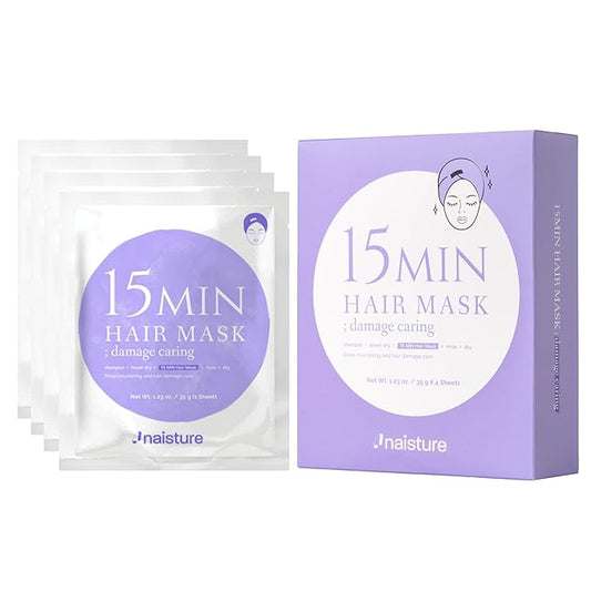 Naisture 15-Min Nourishing Travel Hair Mask Set for Deep Conditioning, Vibrance, and Shine