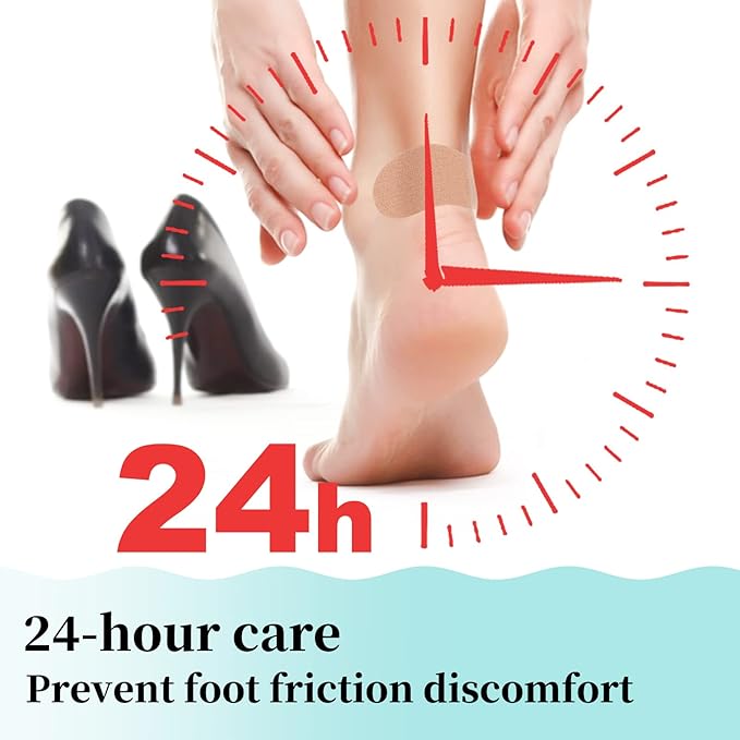132PCS Moleskin Adhesive Pads for Feet, Flannel Adhesive Pads, Blister Prevention Padding Avoid Skin Blister, Foot Protection for Heels (12 Sheets)