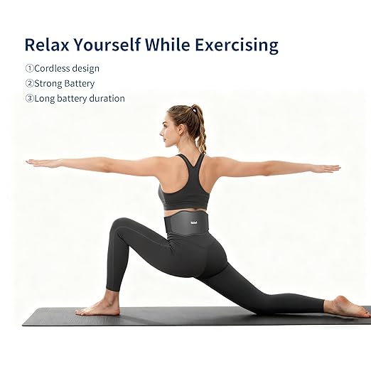 Nobol PhysioBelt Heated Massage Belt – Core Compression Wrap with Heat & Vibration for Lower Back & Abdominal Support – Adjustable, Breathable Recovery Belt for Warm-Up, Relief & Everyday Movement