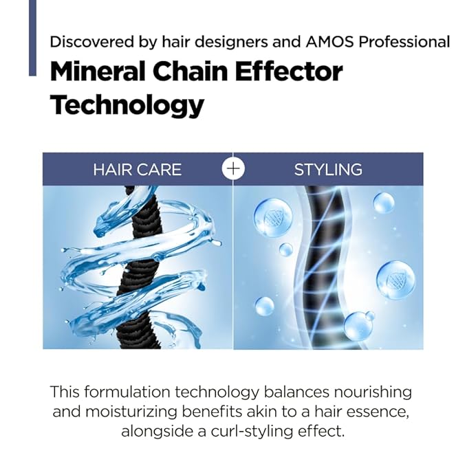 AMOS PROFESSIONAL Curling Essence 2X Bouncy Wave 5 fl oz – Korean Hair Essence for Wavy & Curly Hair, Frizz Control Styling Gel with Soft Hold, Curl Definition, Non-Sticky Finish