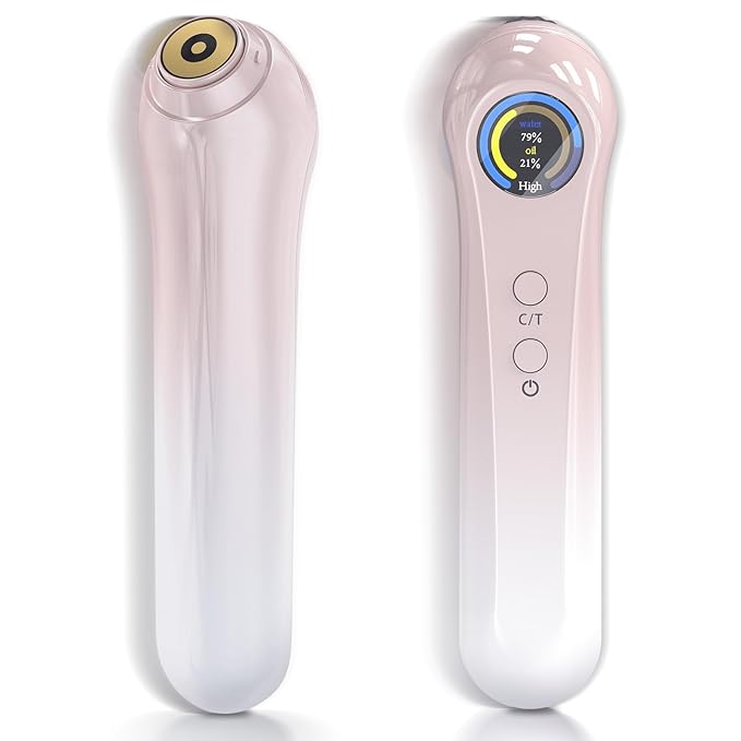 Portable Skin Hydration Tester Home Use, Real-Time Skin Moisture Meter Testing Water & Oil Level with TFT Display, Fast & Accurate Mode Face & Body Hydration Monitor, Skincare Gifts for Women