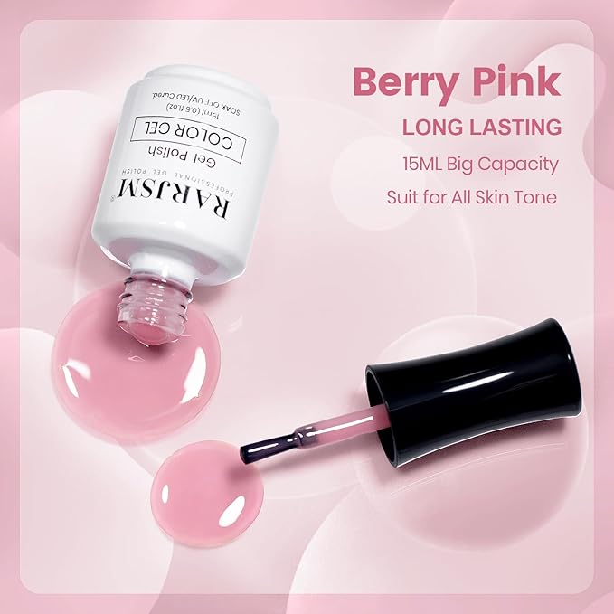 RARJSM Nude Jelly Gel Nail Polish Nude Berry Pink Neutral Skin Tone Sheer Gel Polish 1PC 15ml Single Bottle Cream Transparent Pink Nail Gel Polish Soak off UV LED Cured for Home Salon DIY Manicure