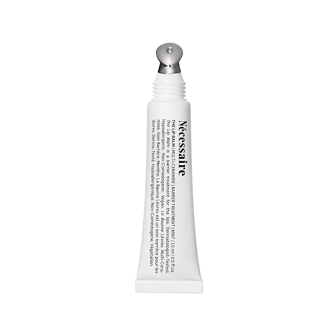 Nécessaire The Lip Balm | Hydrating Hyaluronic Acid Lip Balm for Women and Men, Mint Oil with Niacinamide + Essential Ceramides. Non-Comedogenic Lip Balm for Dry Lips – 15 ml / 0.5 fl oz