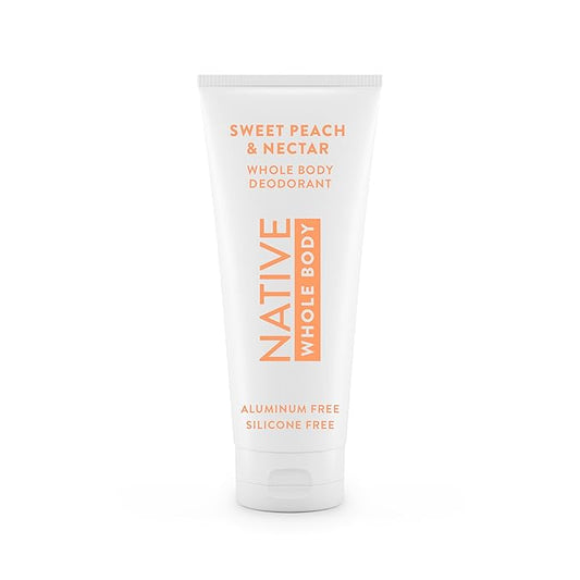 Native Whole Body Deodorant Cream Contains Naturally Derived Ingredients, Deodorant for Women & Men | 72 Hour Odor Protection, Aluminum Free with Coconut Oil and Shea Butter | Sweet Peach & Nectar