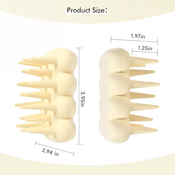 Luxury Shampoo Brush, Scalp Massager and Exfoliator Features Soft Bristles to Aid in Dandruff Relief, Increase Circulation, Stimulate Hair Growth for Healthy Looking Hair