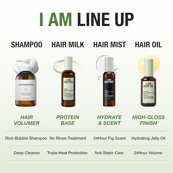 JUST AS I AM Hair Mist (3.38 fl oz) – Fig Water & Panthenol Hydration Mist for Smooth Hair, Flyaway Control, and Daily Refresh